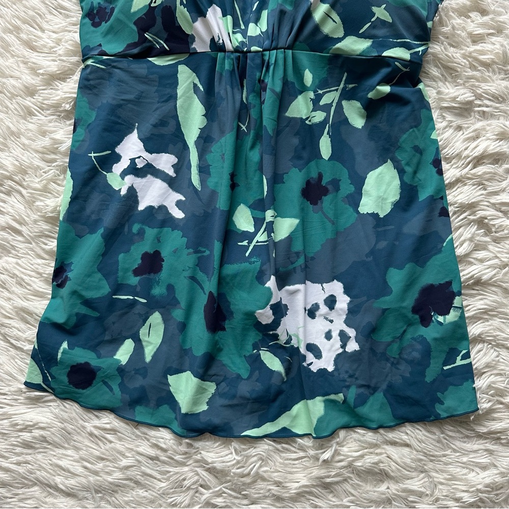 LL Bean Swimwear Tankini Top Shaping Soft Drape UPF 50+ New With Tags Size 16 - Picture 8 of 12
